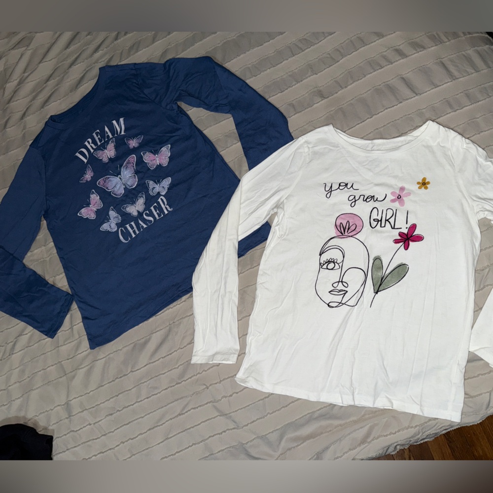 Carter's Blue and White Long Sleeve Tees